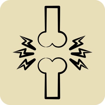 Icon Joint. related to Orthopedic symbol. hand drawn style. simple design editable. simple illustration vector