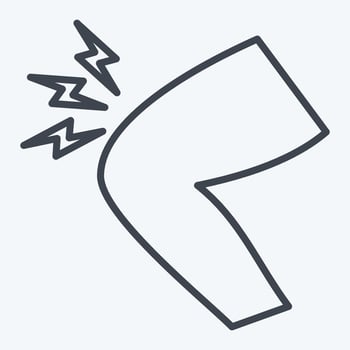 Icon Knee. related to Orthopedic symbol. line style. simple design editable. simple illustration vector
