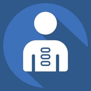 Icon Posture. related to Orthopedic symbol. long shadow style. simple design editable. simple illustration vector