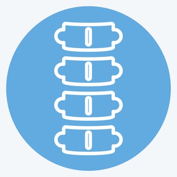 Icon Spine. related to Orthopedic symbol. blue eyes style. simple design editable. simple illustration vector
