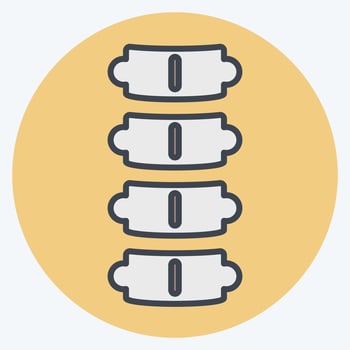 Icon Spine. related to Orthopedic symbol. color mate style. simple design editable. simple illustration vector