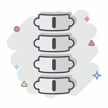 Icon Spine. related to Orthopedic symbol. comic style. simple design editable. simple illustration vector