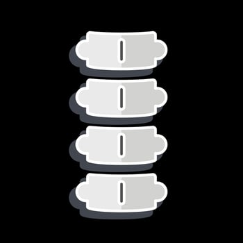 Icon Spine. related to Orthopedic symbol. glossy style. simple design editable. simple illustration vector
