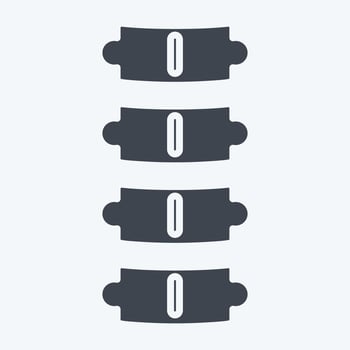 Icon Spine. related to Orthopedic symbol. glyph style. simple design editable. simple illustration vector