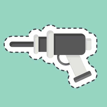 Sticker line cut Drill. related to Orthopedic symbol. simple design editable. simple illustration vector