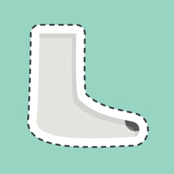 Sticker line cut Foot. related to Orthopedic symbol. simple design editable. simple illustration vector