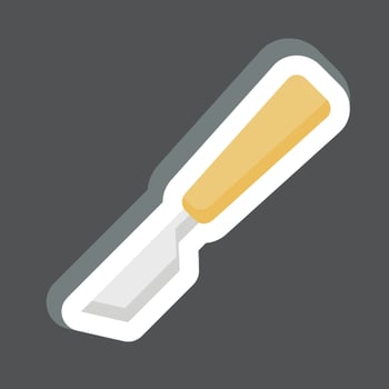 Sticker Scalpel. related to Orthopedic symbol. simple design editable. simple illustration vector