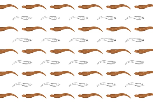 Flat Eel Animal Pattern Background vector