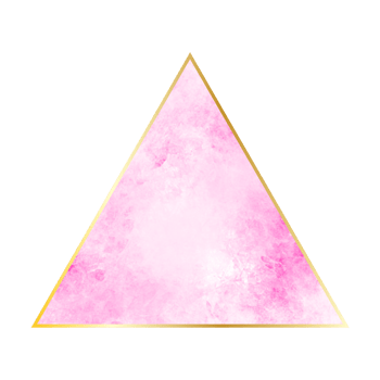 gold frame with splashes of pink watercolor brush png