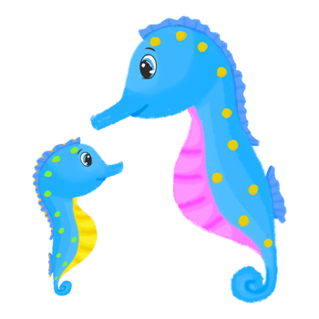 Seahorse in the sea png