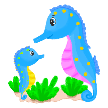 Seahorse in the sea png