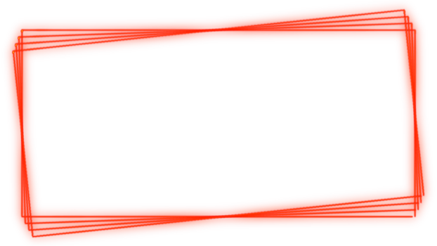 Square neon line frame png