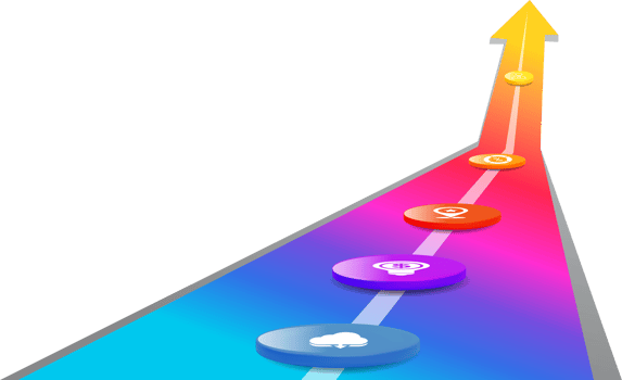 arrow infographic template 5 step for business png