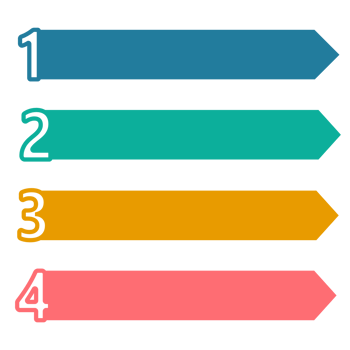 Numbered List Sequence Infographic png