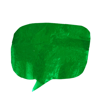 Label Tag of Green Paper Speech Bubble png