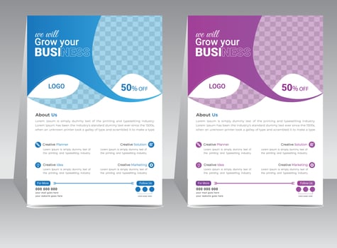 vector flyer design template, modern corporate flyer design