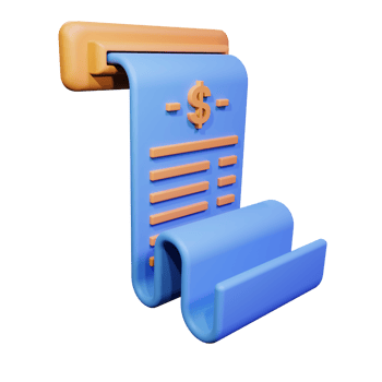 3d Invoice Icon Illustration png