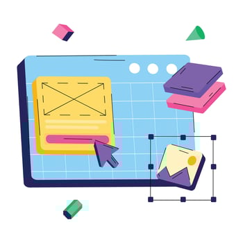 Trendy Web Interface vector