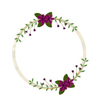 Golden circle frame png
