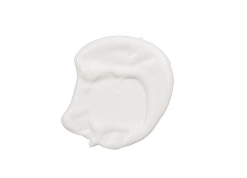 Minimalist white cosmetic cream isolated png