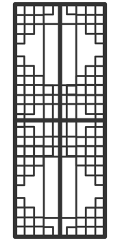 Traditional Japan Korea China ornament frame pattern. Asian door window antique. png