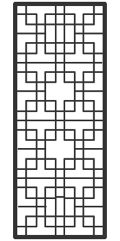 Traditional Japan Korea China ornament frame pattern. Asian door window antique. png