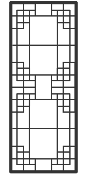 Traditional Japan Korea China ornament frame pattern. Asian door window antique. png