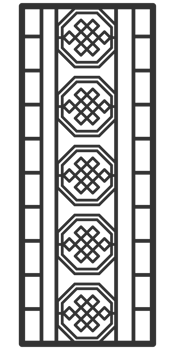 Traditional Japan Korea China ornament frame pattern. Asian door window antique. png