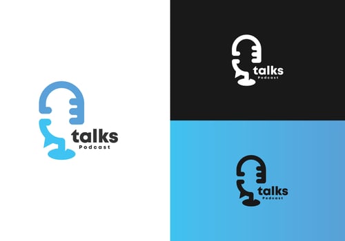 LOGO PODCAST TALK vector