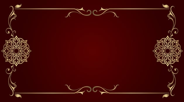 floral ornament frame and mandala vector