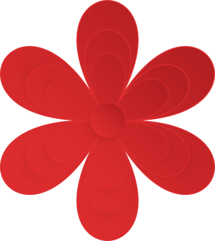 Flower, Element of floral paper cut. Paper cut of flower shape and spring symbol. png
