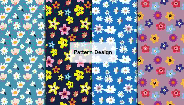 Small floral flower pattern design . Pro Vector .