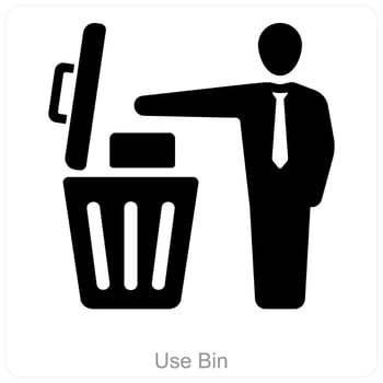 Use Bin and recycle icon concept vector