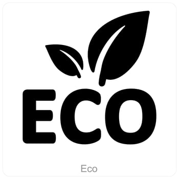 Eco and ecology icon concept vector