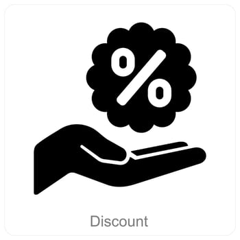 Discount and tag icon concept vector