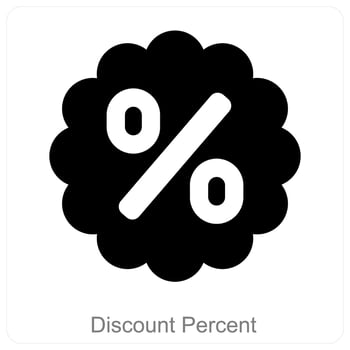 Discount Percent and discount icon concept vector
