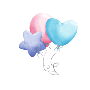 Pastel ballons for party png