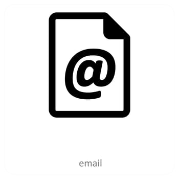 email and mail icon concept vector