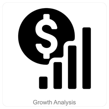 Sales Analytics and financial icon concept vector