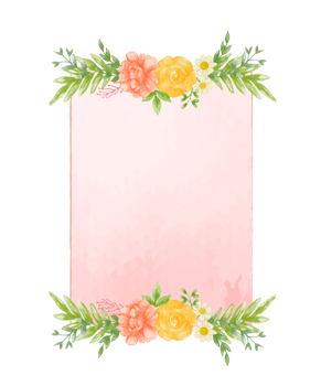 Watercolor floral wreath bouquet label badge png