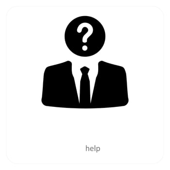 help and support icon concept vector