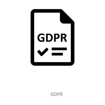gdpr and privacy icon concept vector