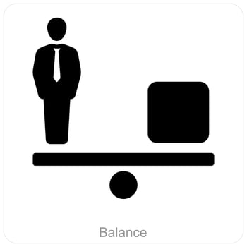 Balance and business icon concept vector