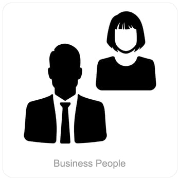 Business People and business icon concept vector