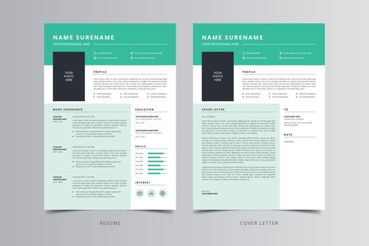 Resume Template, Professional Modern Resume Template, CV Template vector