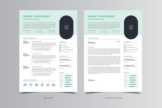 Resume Template, Professional Modern Resume Template, CV Template vector
