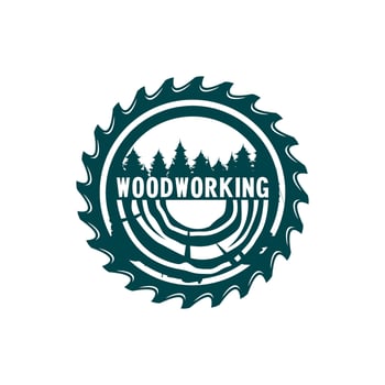 Wood work logo design template vector