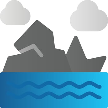 Glacier Vector Icon Design