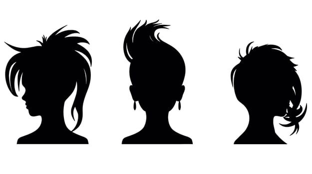 Glamour Redefined Unveiling the Striking Hair Icon Logo for Your Stylish Brand vector