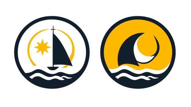 Beachside Bliss Embrace Serenity with the Mesmerizing Seashore Icon Logo vector